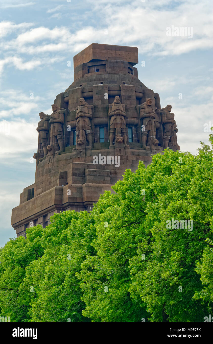 Monument to the Battle of the Nations (Das Völkerschlachtdenkmal) in Leipzig, Germany Stock