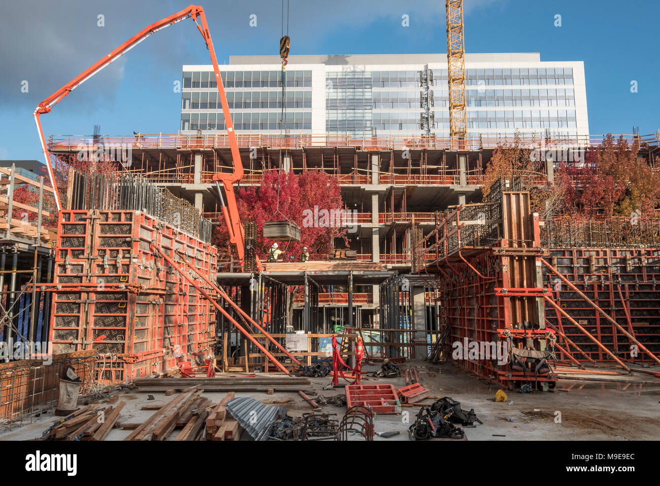 Building site on South Lake Union neighborhood, Seattle, Washington, USA Stock Photo