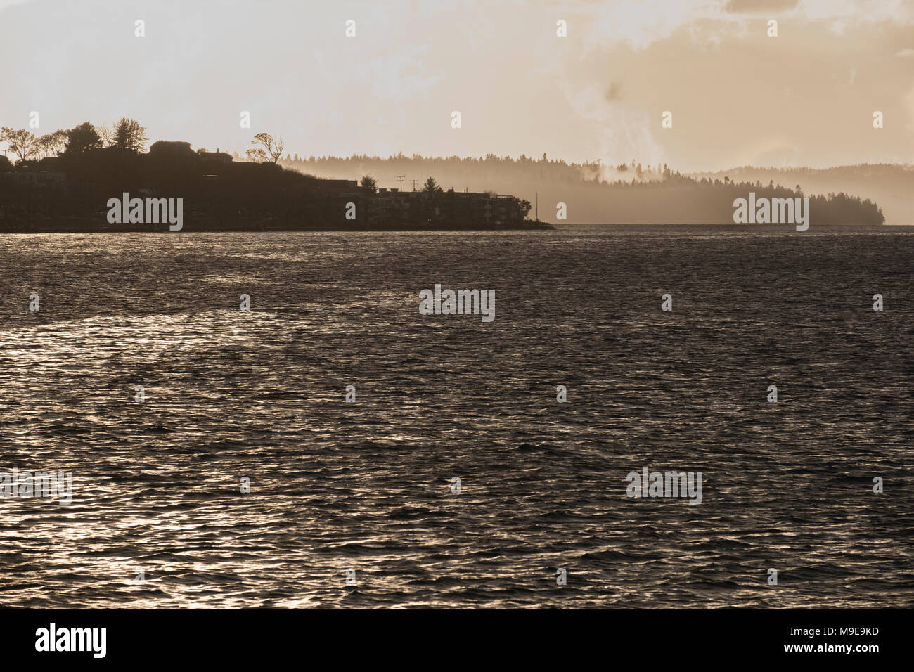 Alki Point, Puget Sound, Washington, USA Stock Photo