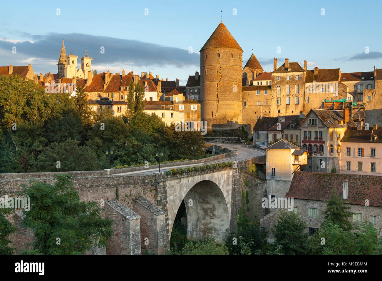 Semur-en-Auxois, Cote d'Or, Burgundy, France Stock Photo