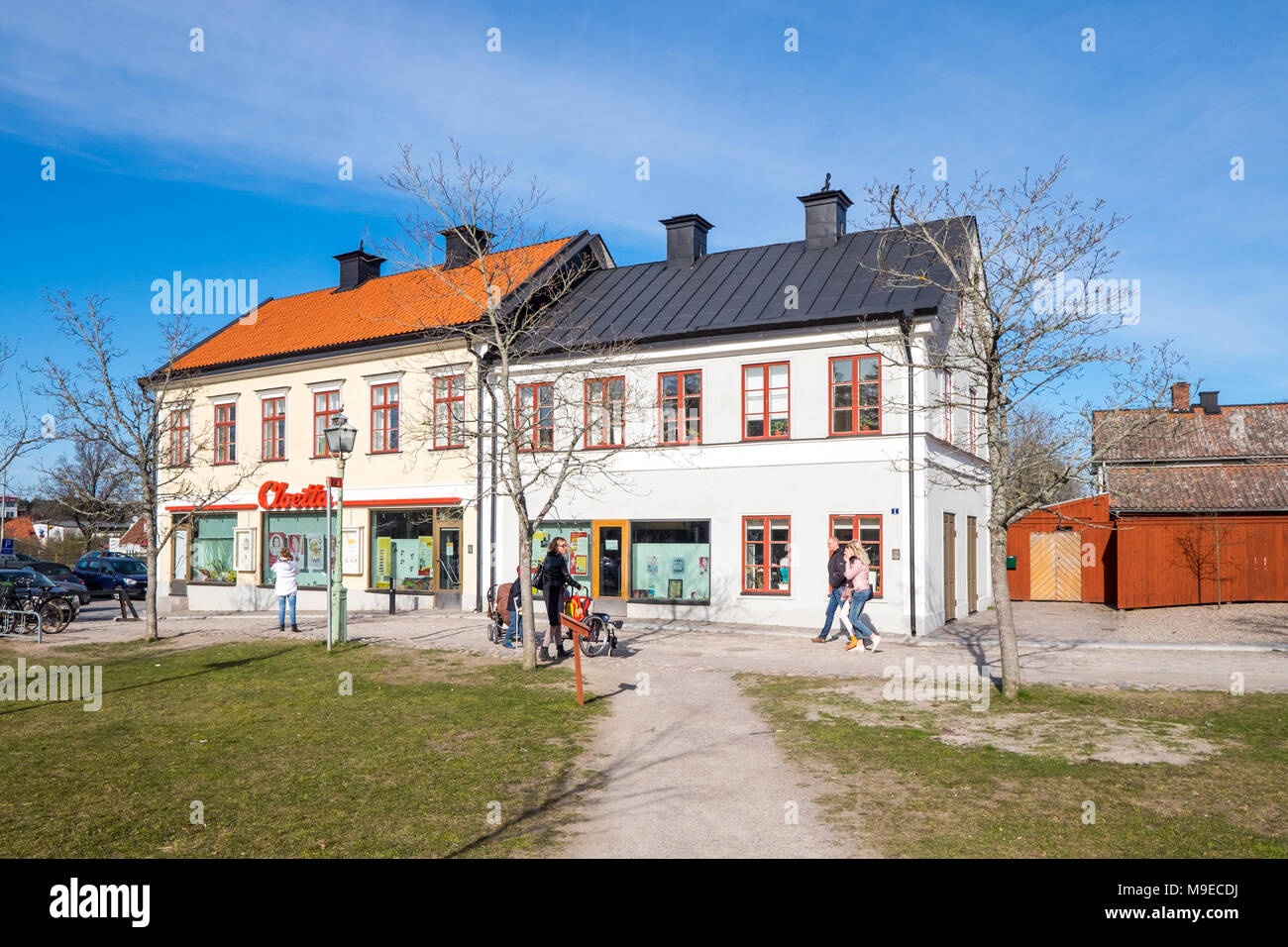 Open-air museum Old Linköping during early spring in Sweden Stock Photo