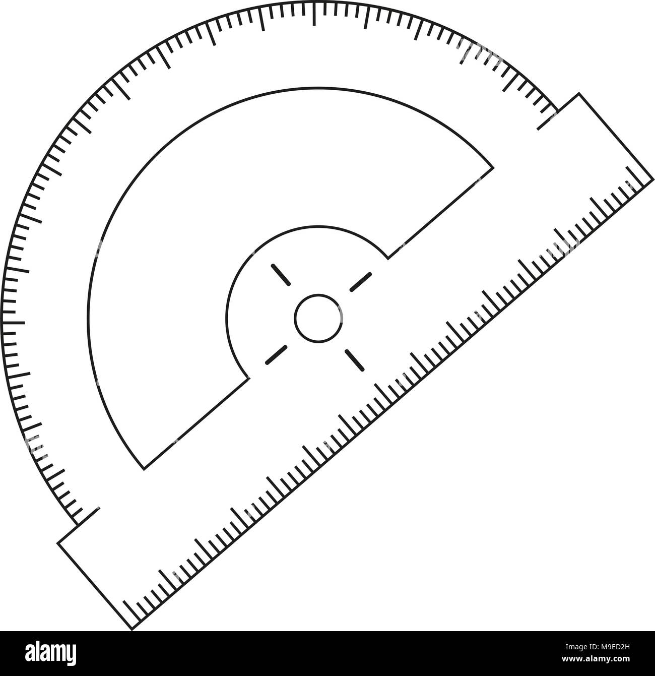 Protractor Clipart Black And White