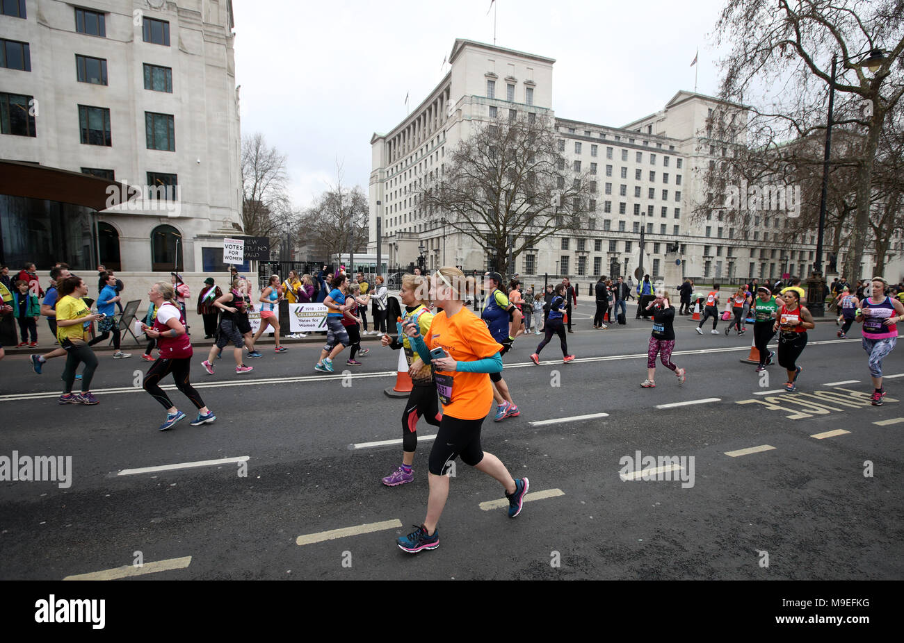 Runners in action during the 2018 London Landmarks Half Marathon. PRESS ...