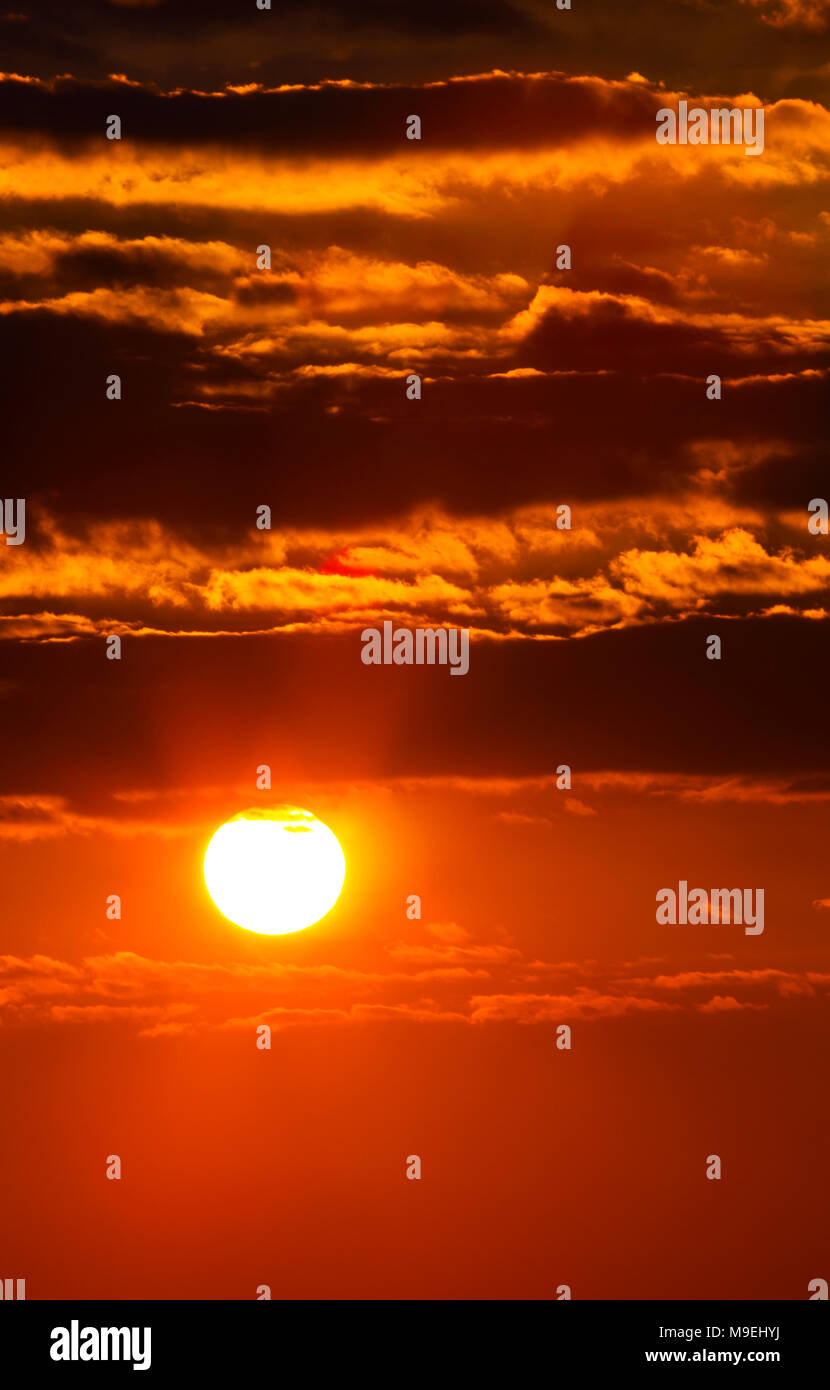Beautiful sunset with colorful clouds on the sky Stock Photo - Alamy