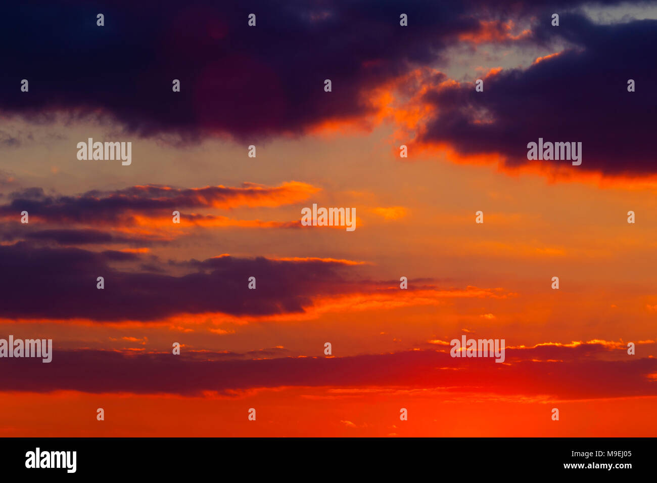 Beautiful sunset with colorful clouds on the sky Stock Photo - Alamy