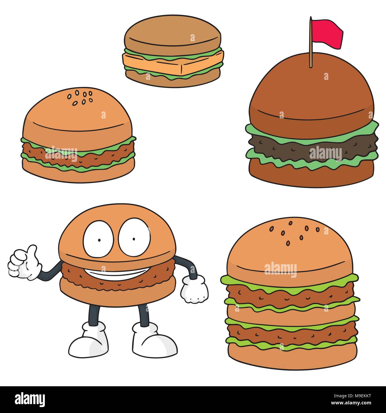 vector set of burger Stock Vector Image & Art - Alamy