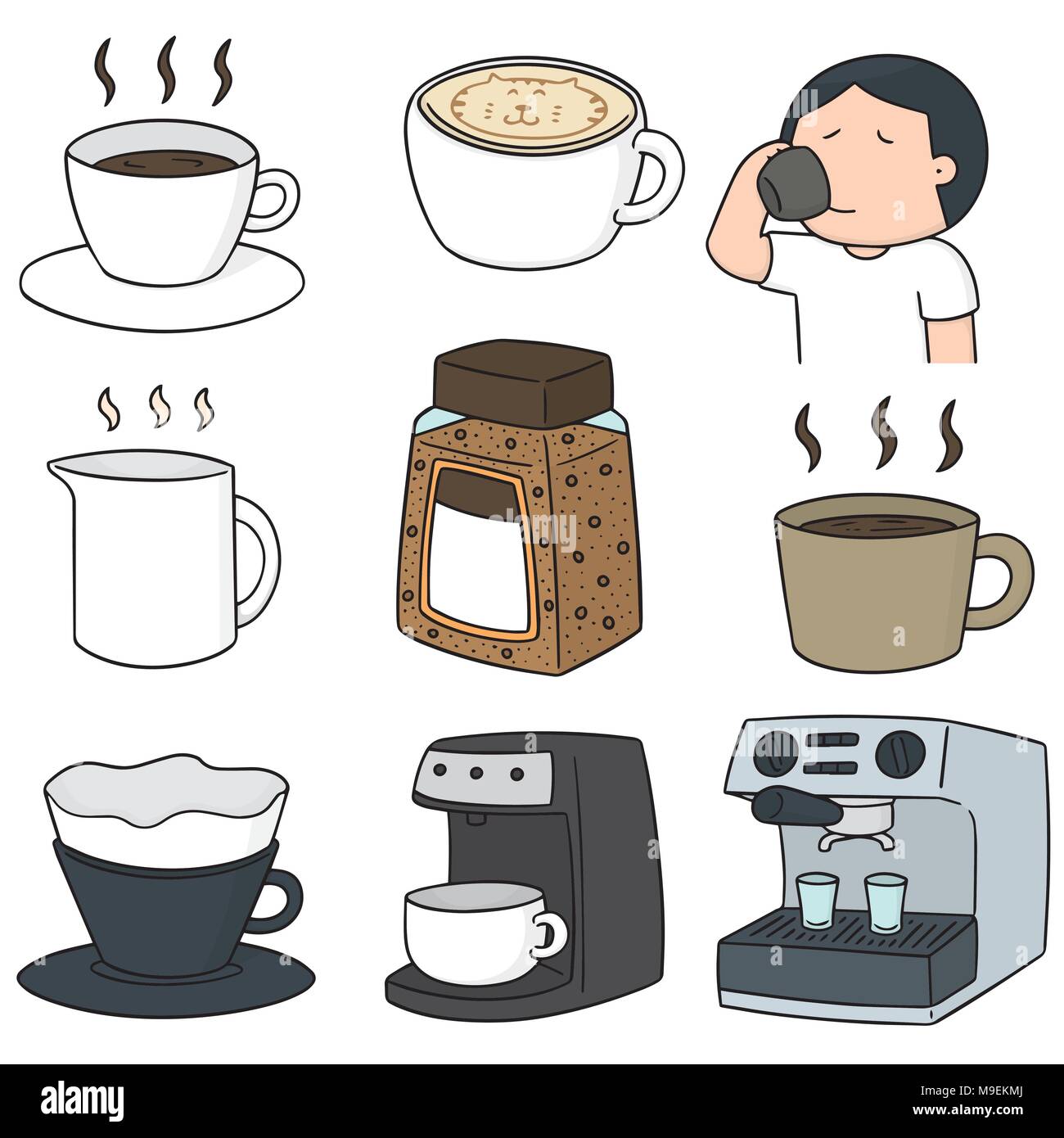 https://c8.alamy.com/comp/M9EKMJ/vector-set-of-coffee-M9EKMJ.jpg