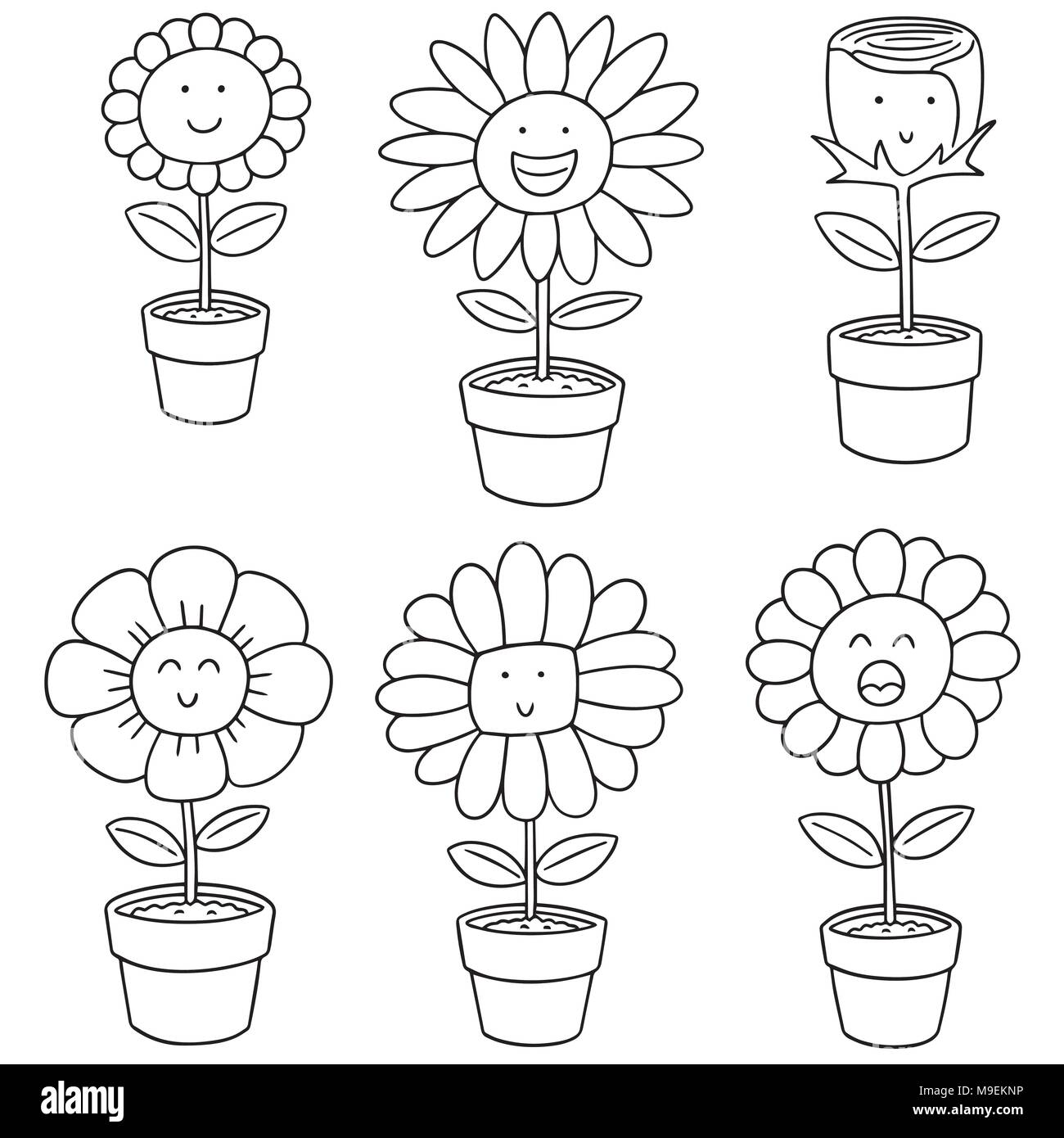 vector set of flower Stock Vector Image & Art - Alamy
