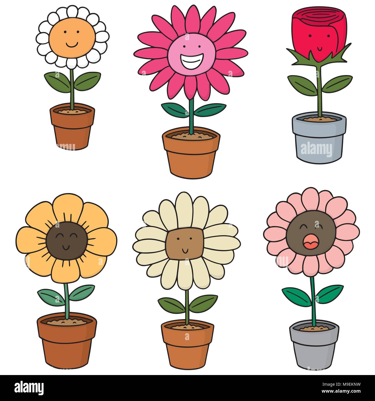 vector set of flower Stock Vector Image & Art - Alamy