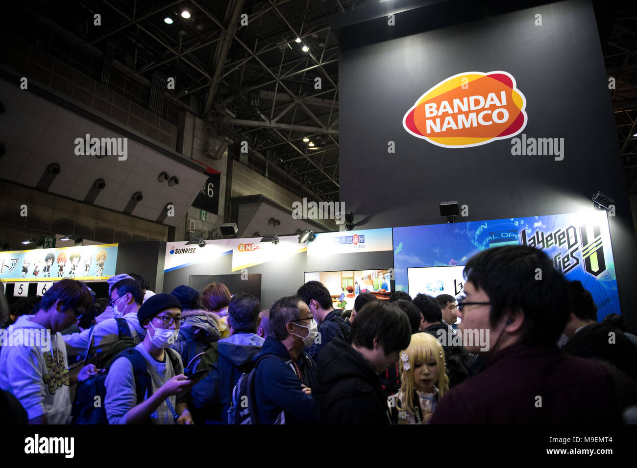 Saturday 24th Mar 18 Tokyo Japan March 24 People Line Up To The Booth Of Bandai Namco Entertainment Inc During The Anime Japan 18 In Tokyo Japan On Saturday March