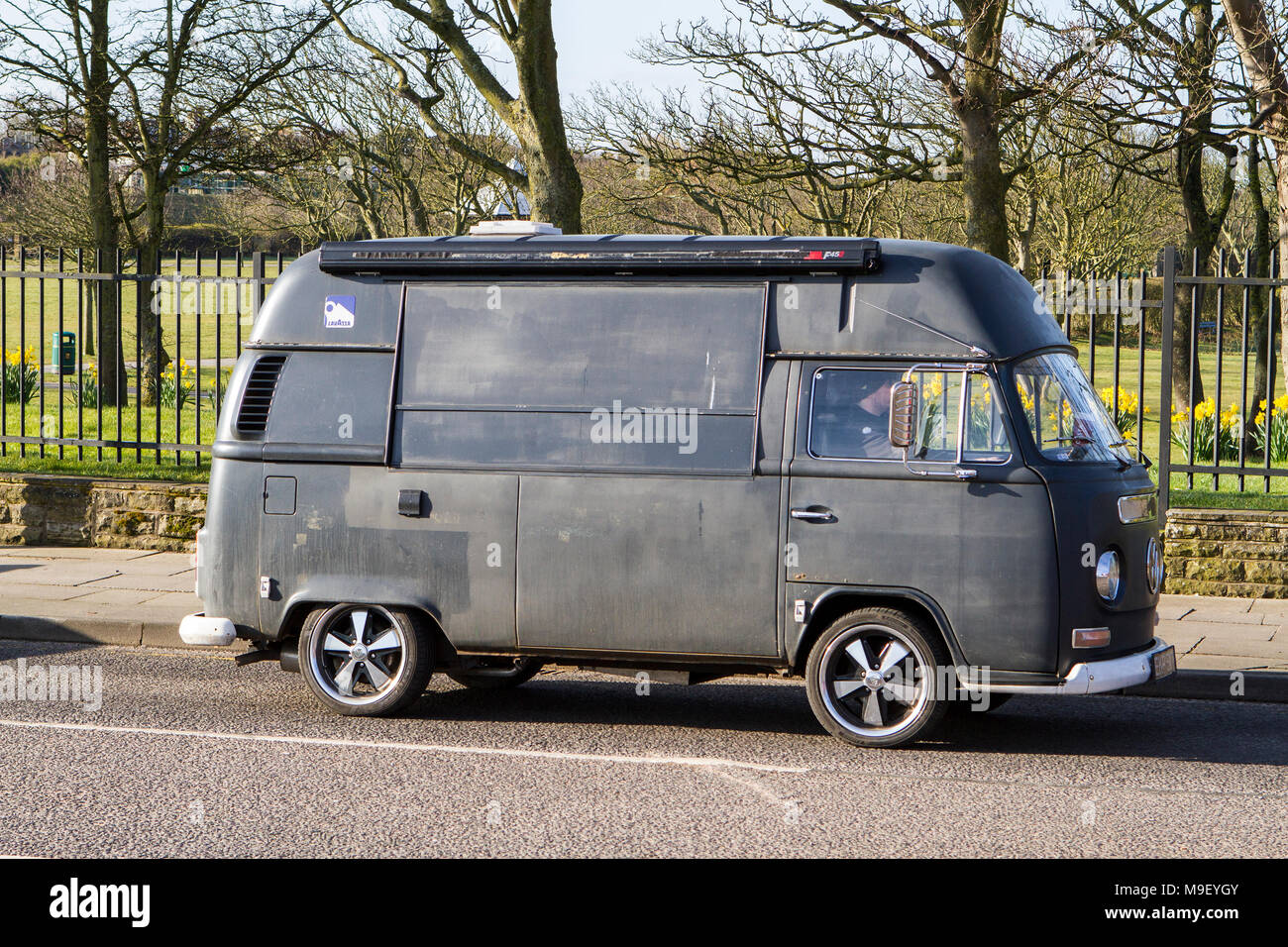 Campervans, campervan, camper vans, camper van, motorhome, motorhomes,  camper in Merseyside, UK, 25 Mar 2018. Organisers Gage and Thomas Bleakley  said they are expecting over 200 cars to turn up to the