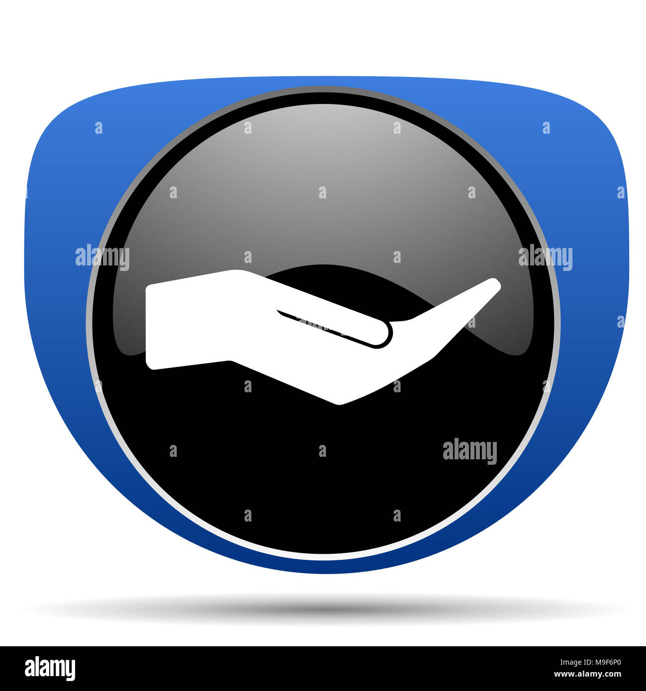 Human care hand web icon Stock Photo - Alamy