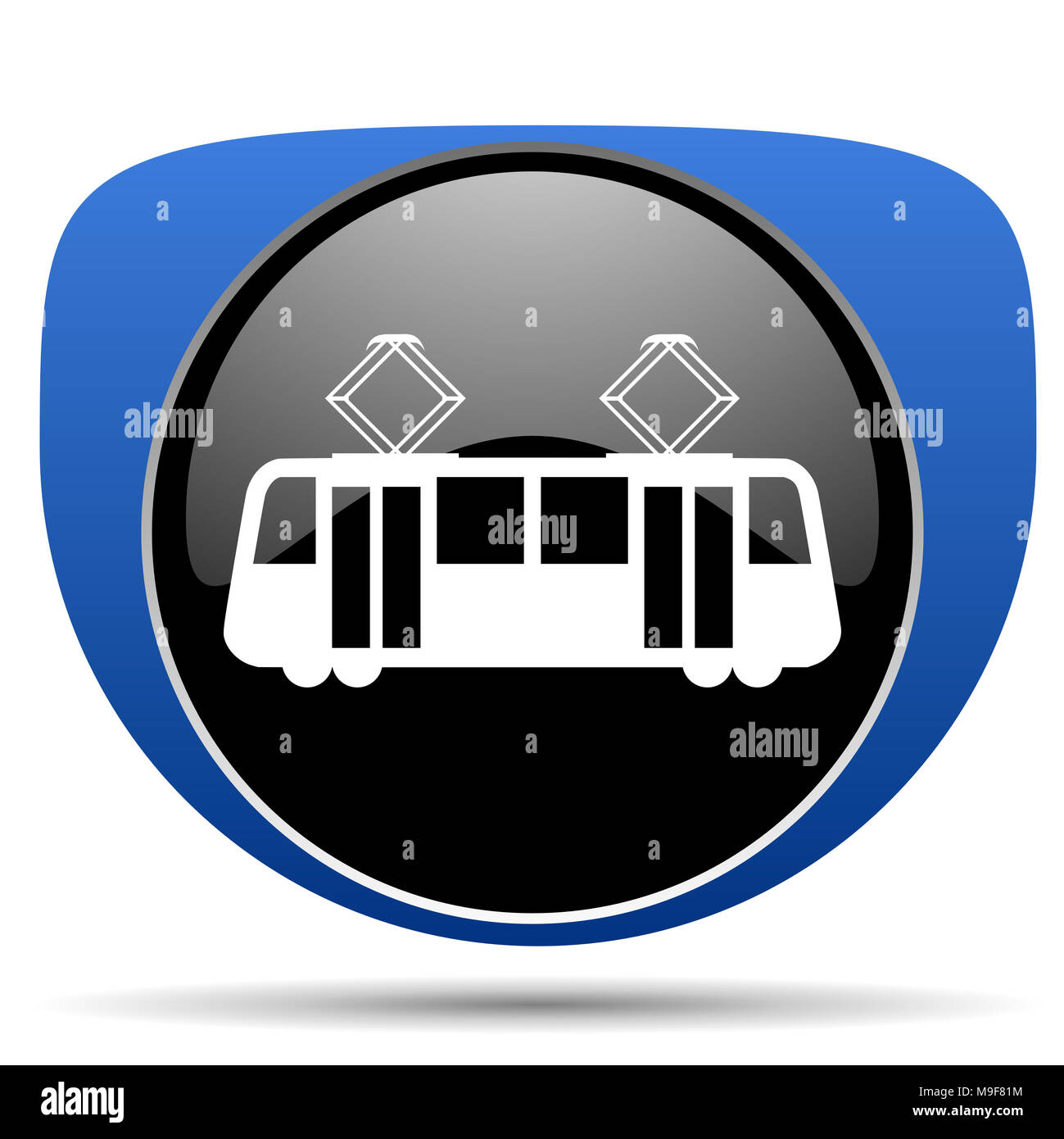 Tram web icon Stock Photo