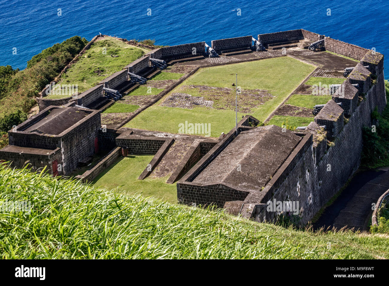 The Prince of Wales Bastion Brimstone Hill St. Kitts West Indies Stock Photo