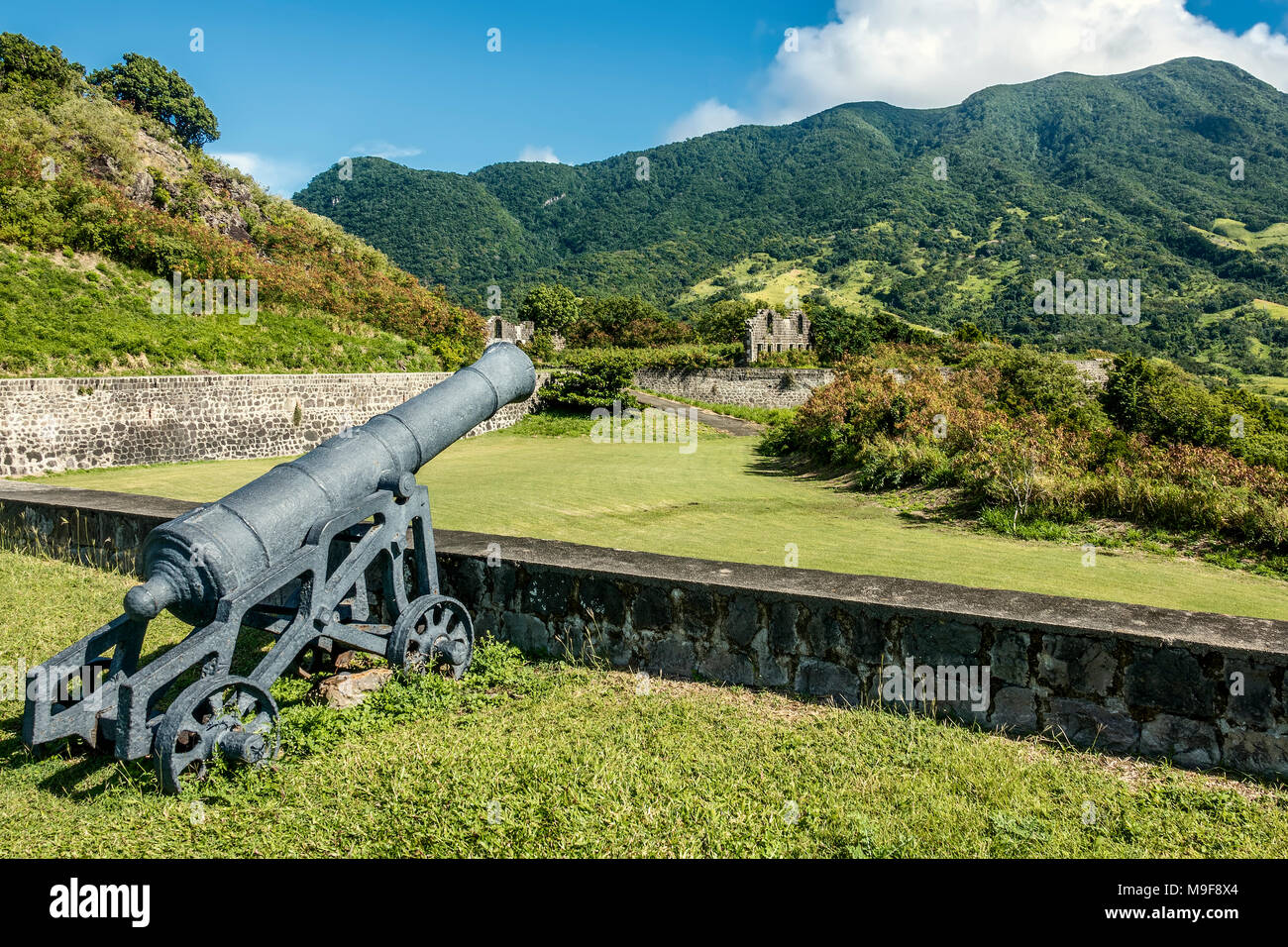 Old British Fortress At Brimstone Hill St. Kitts West Indies Stock Photo