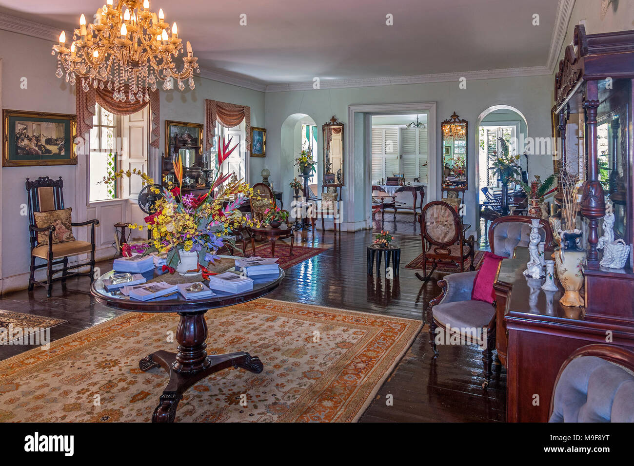 Living Room, Sunbury Plantation House, Barbados,West Indies Stock Photo Alamy