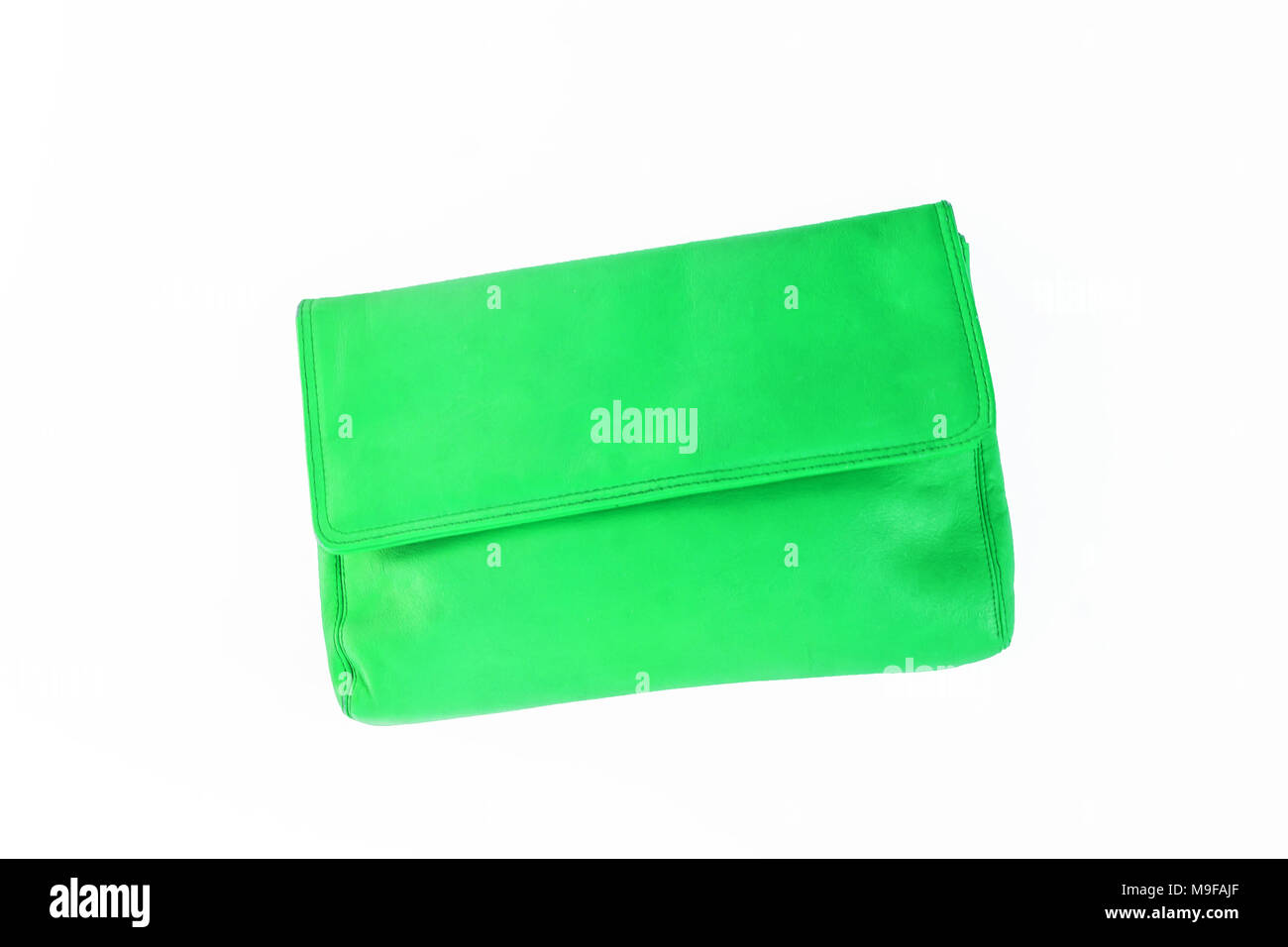colorful fashionable clutch bag isolated on white background Stock