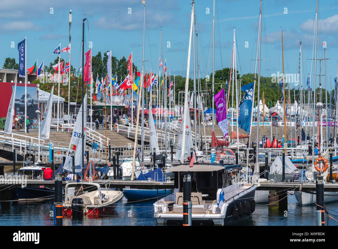 Busy Marina At Kiel Schilksee During Kiel Week Or Kieler Woche