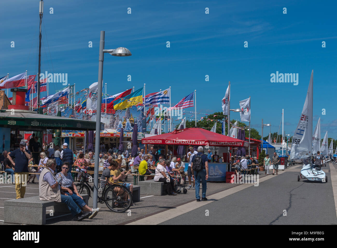 Busy Marina At Kiel Schilksee During Kiel Week Or Kieler Woche