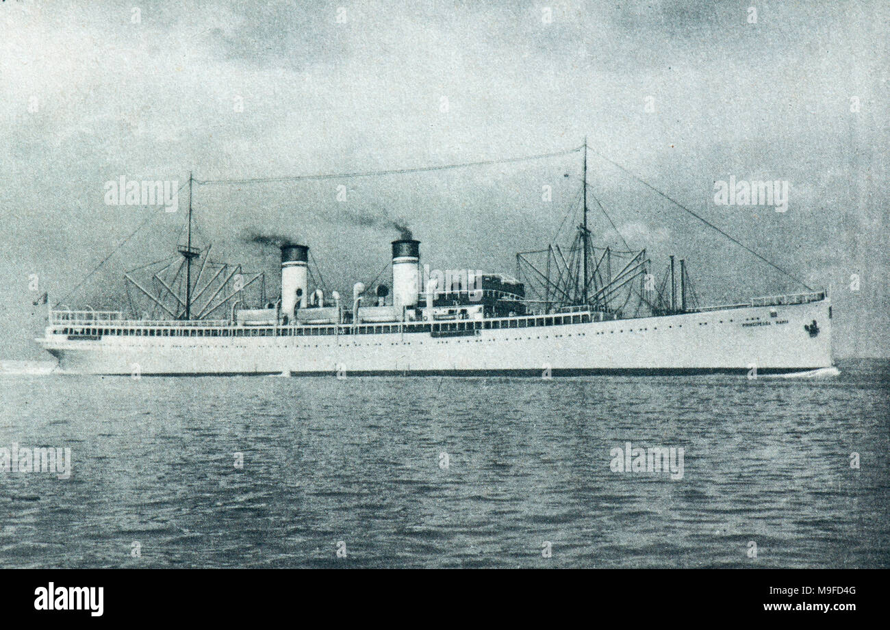 The italian ship, Principessa Maria (1923) Stock Photo