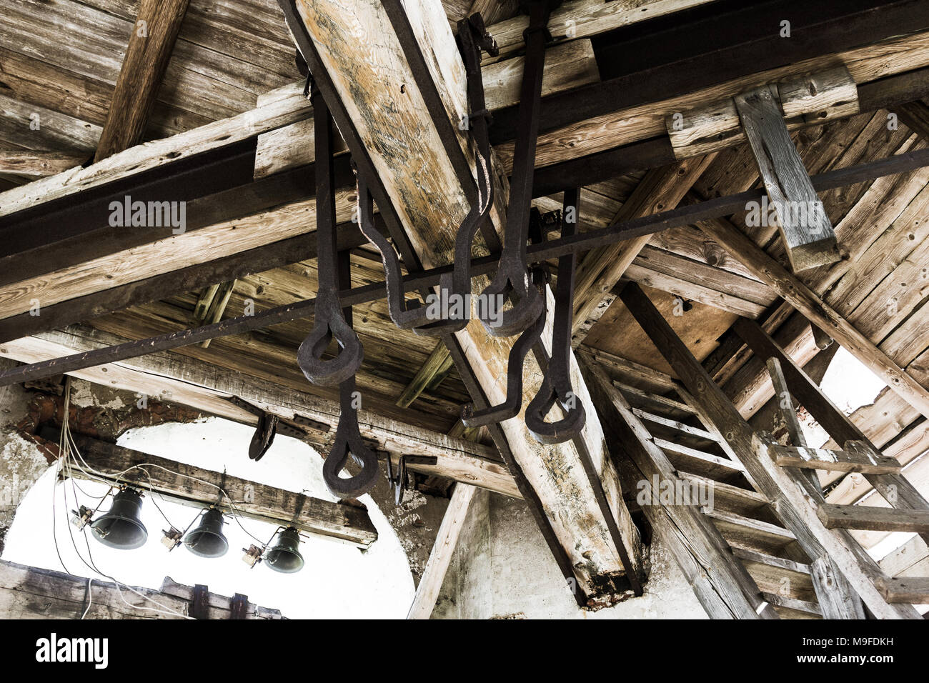 Bells in the bell tower of the old Russian Orthodox Church Stock Photo ...