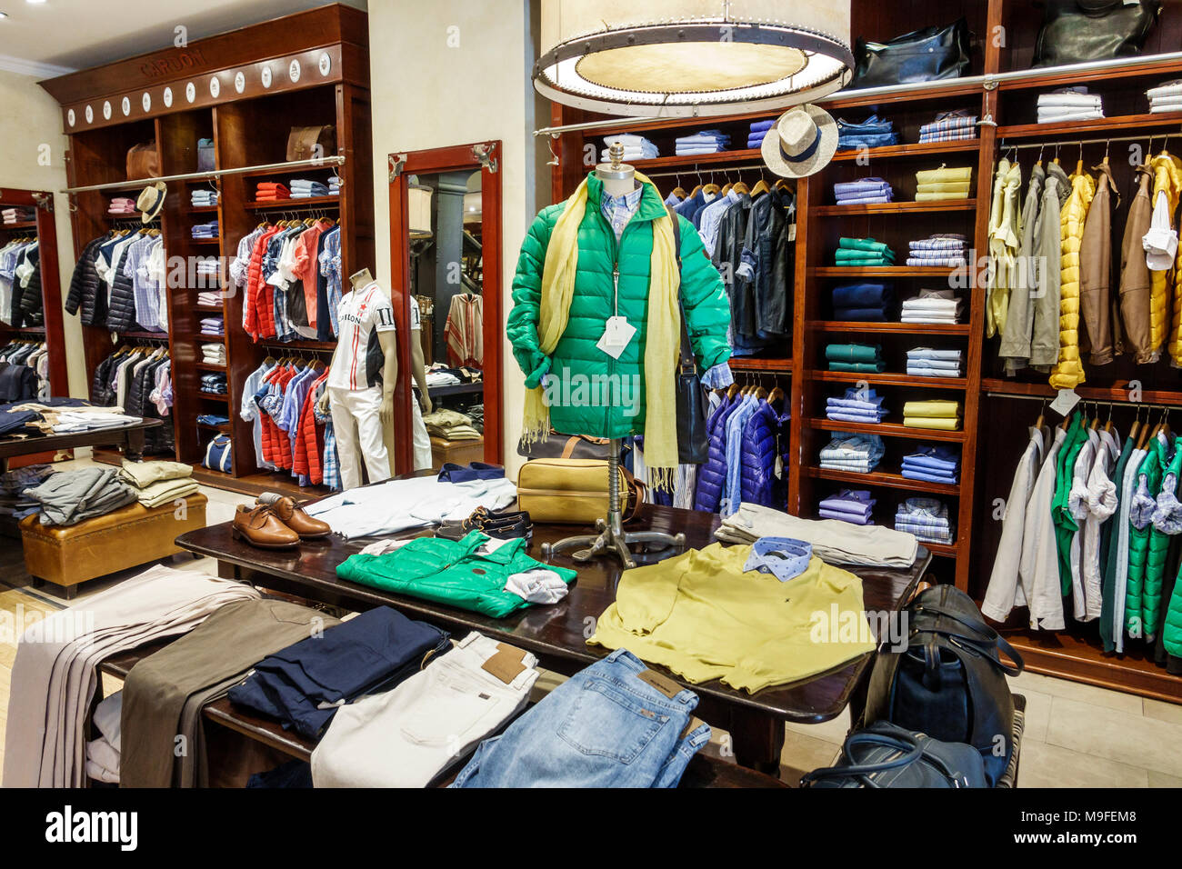 Inside luxury clothing store hi res stock photography and images