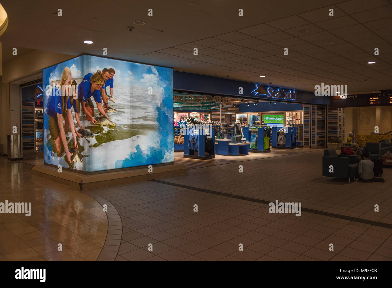 SeaWorld Store located in theTerminal at Orlando International Airport, Florida USA Stock Photo