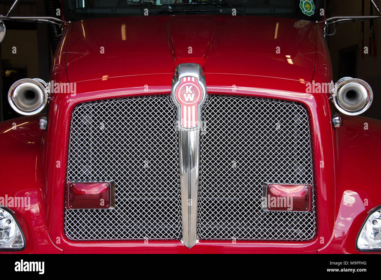 The front view of a Kenworth fire truck parked in the Speculator