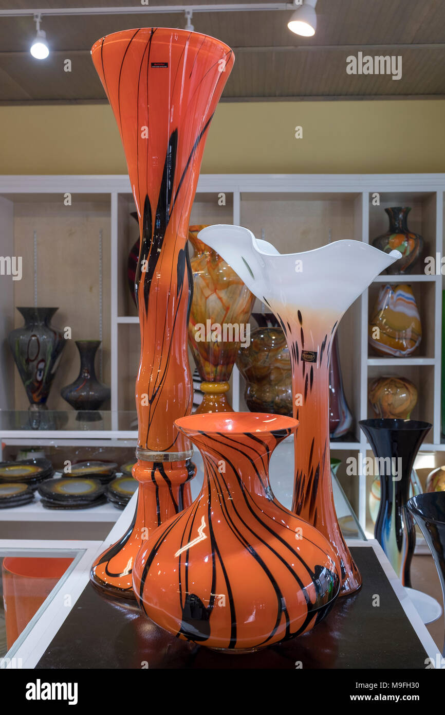 gallery of decorative glass vessels Stock Photo Alamy