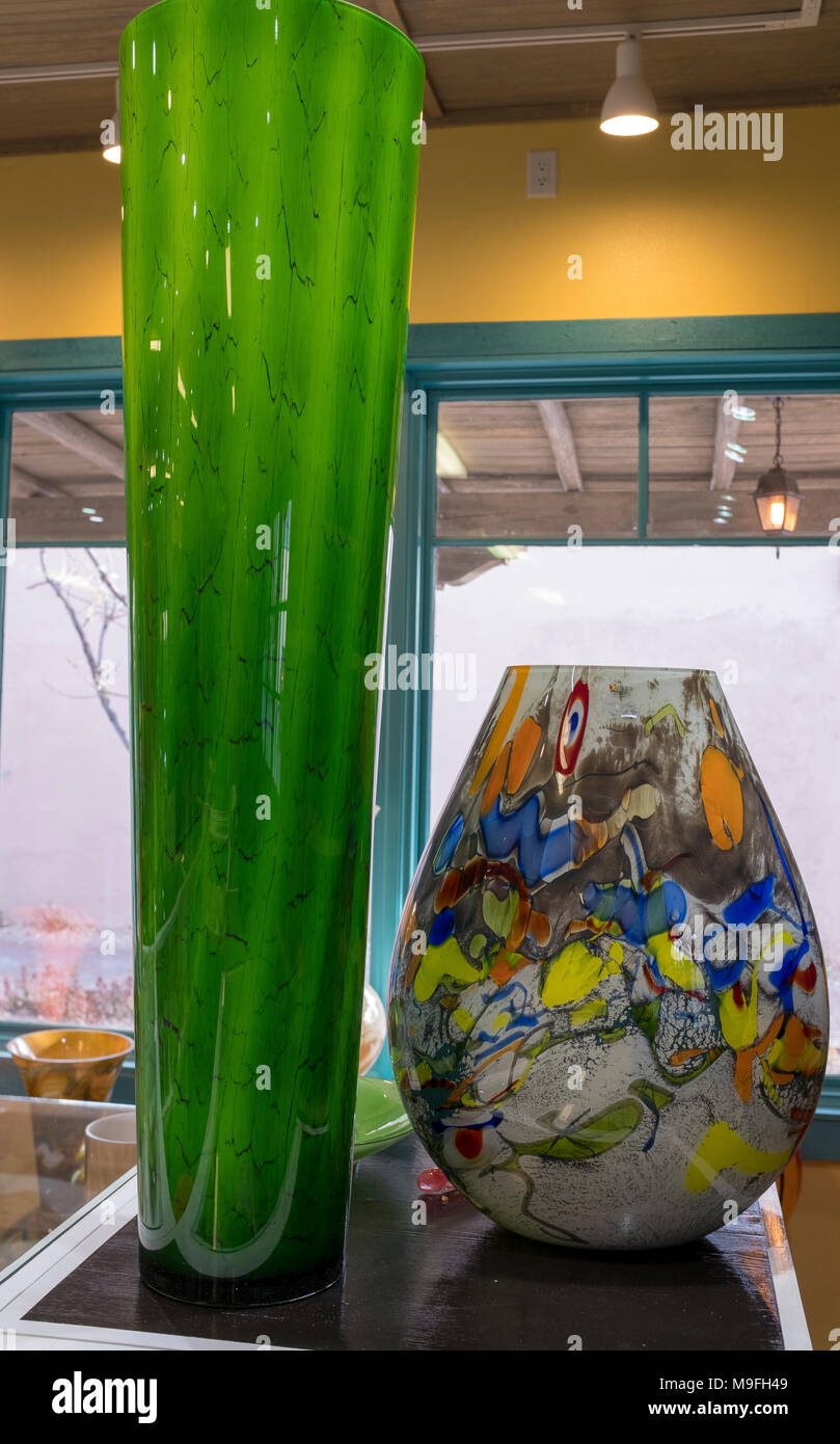 gallery of decorative glass vessels Stock Photo Alamy