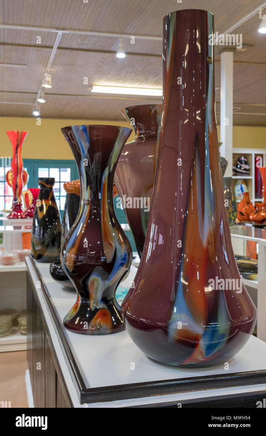 gallery of decorative glass vessels Stock Photo Alamy