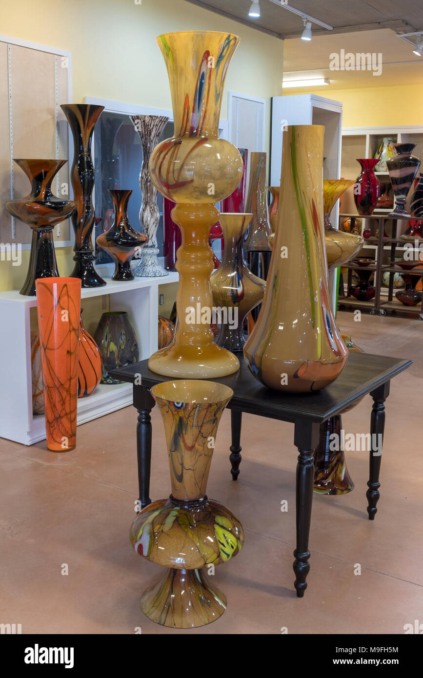 gallery of decorative glass vessels Stock Photo Alamy