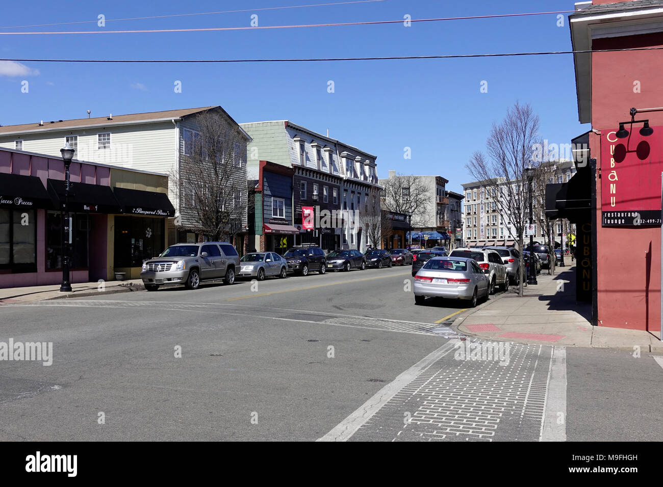 Main Street in Rahway, New Jersey Stock Photo