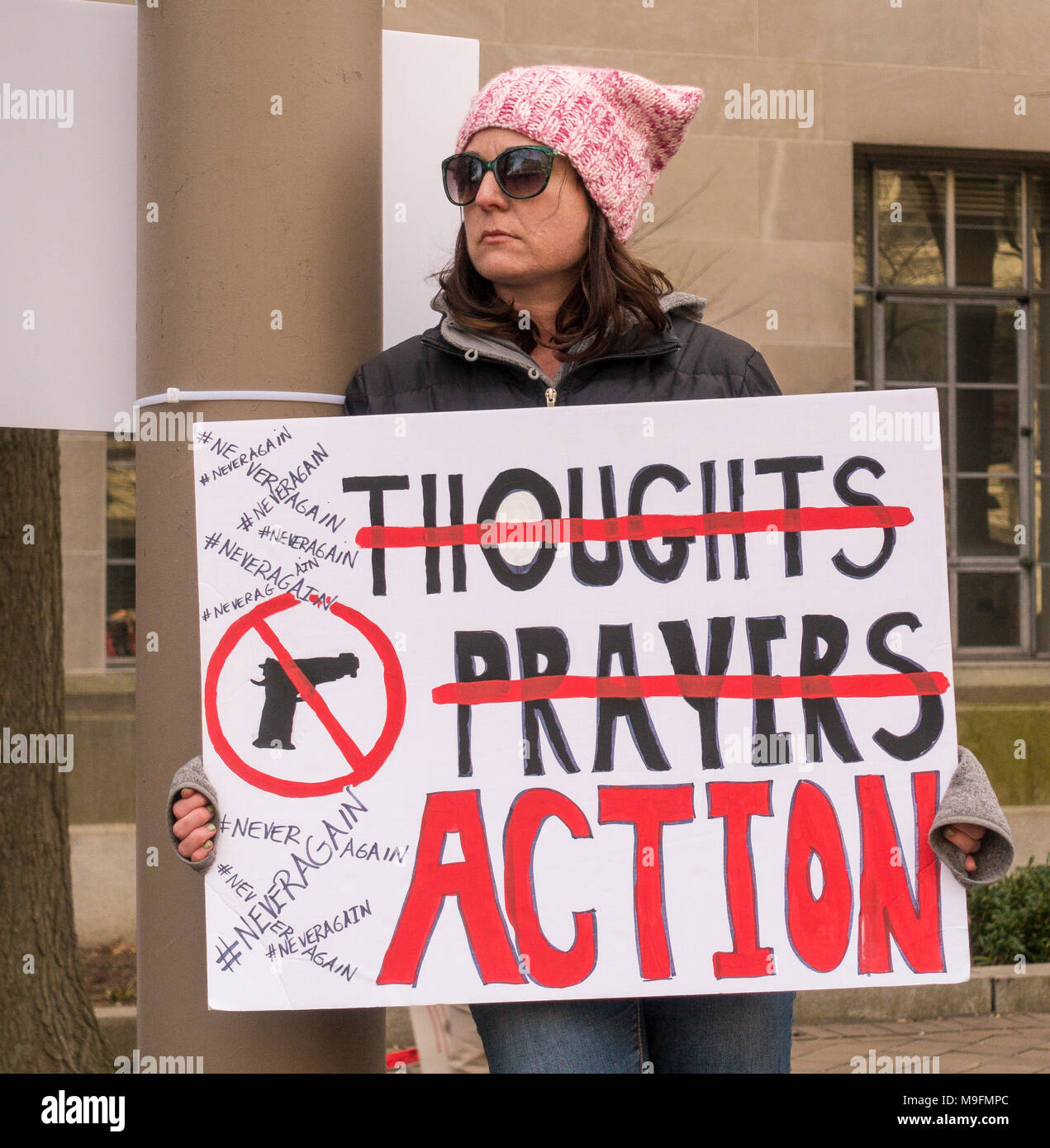 WASHINGTON, DC, USA - March for Our Lives demonstration, protesting gun violence. Stock Photo