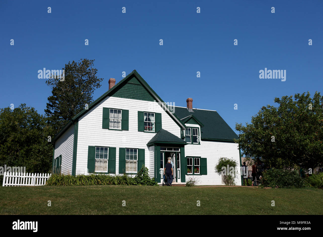 The iconic Green Gables farm house from the Lucy Maud Montgomery novel Anne of Green Gables. Stock Photo