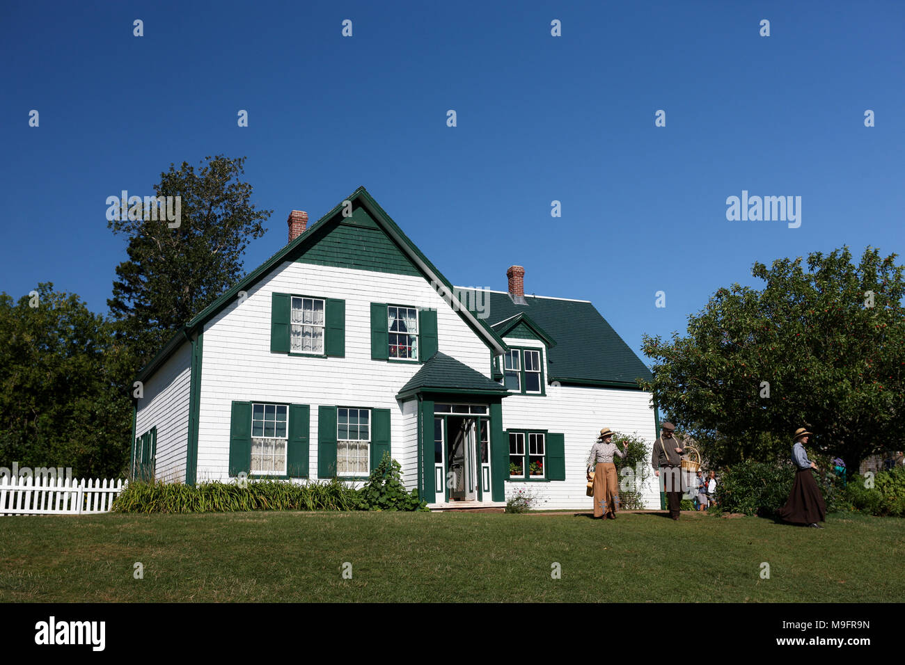 The iconic Green Gables farm house from the Lucy Maud Montgomery novel Anne of Green Gables. Stock Photo