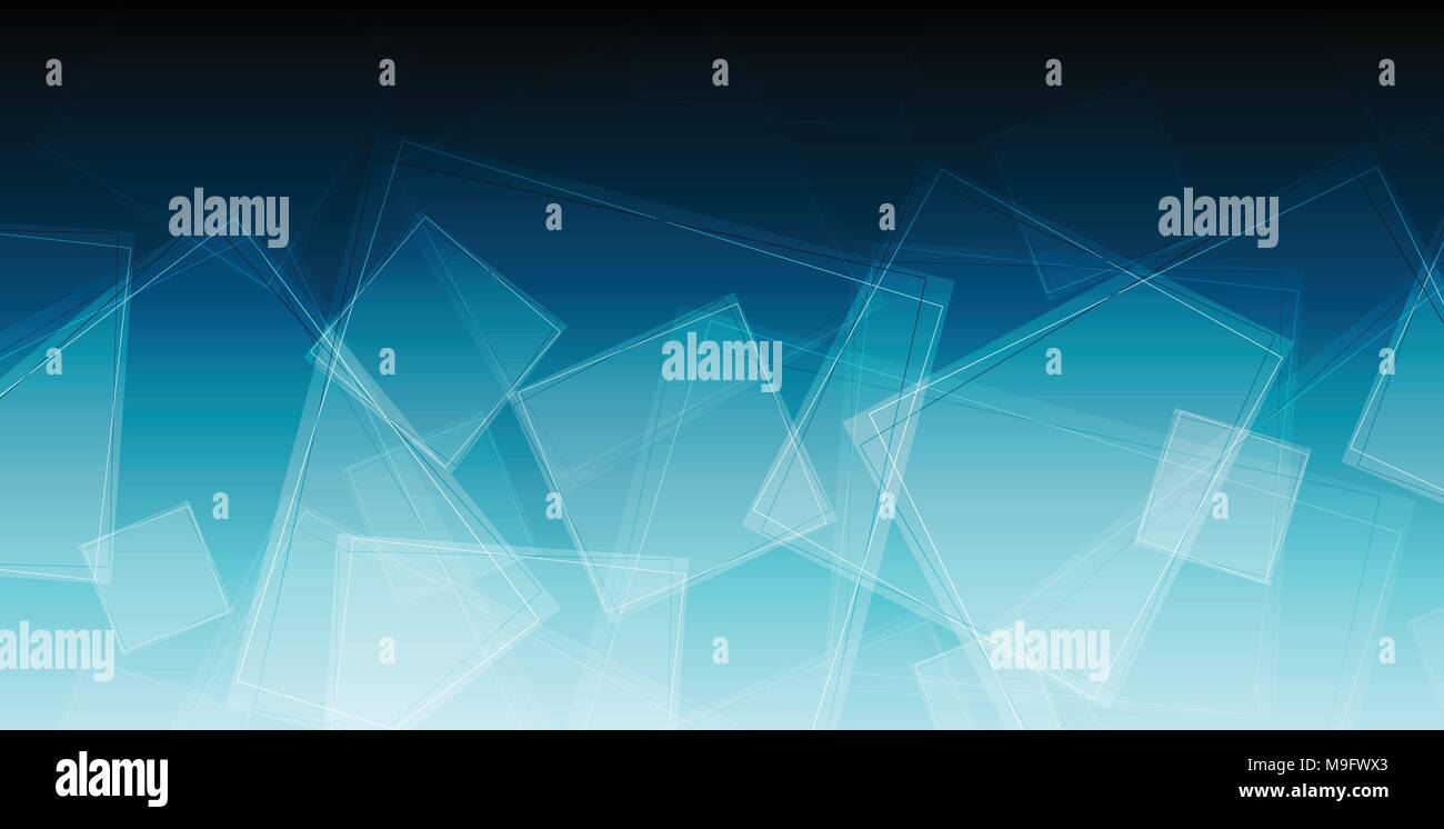 Blue abstract geometric background. Vector tech squares design Stock ...