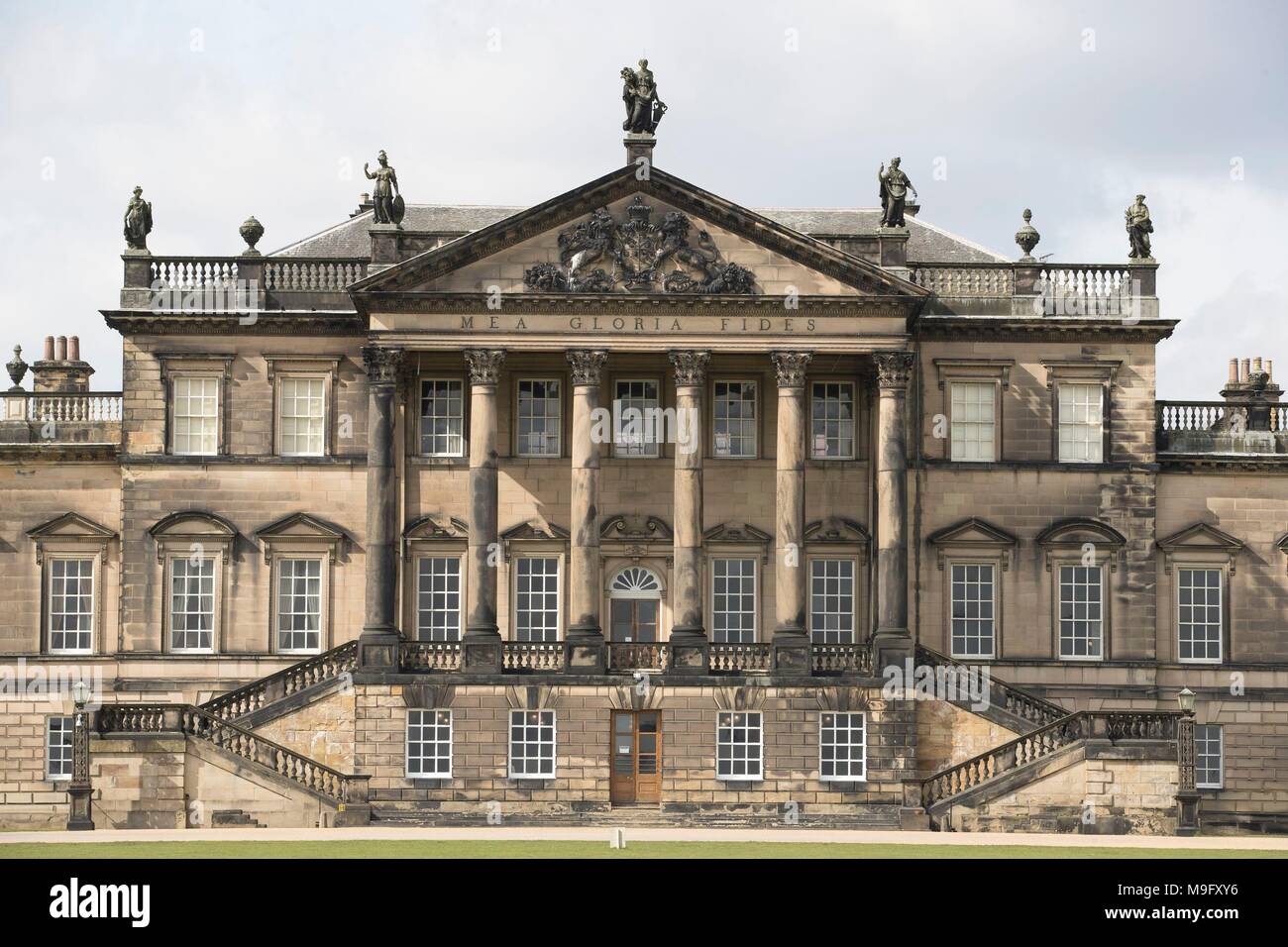 Exterior view of Wentworth Woodhouse in Rotherham, South Yorkshire, as