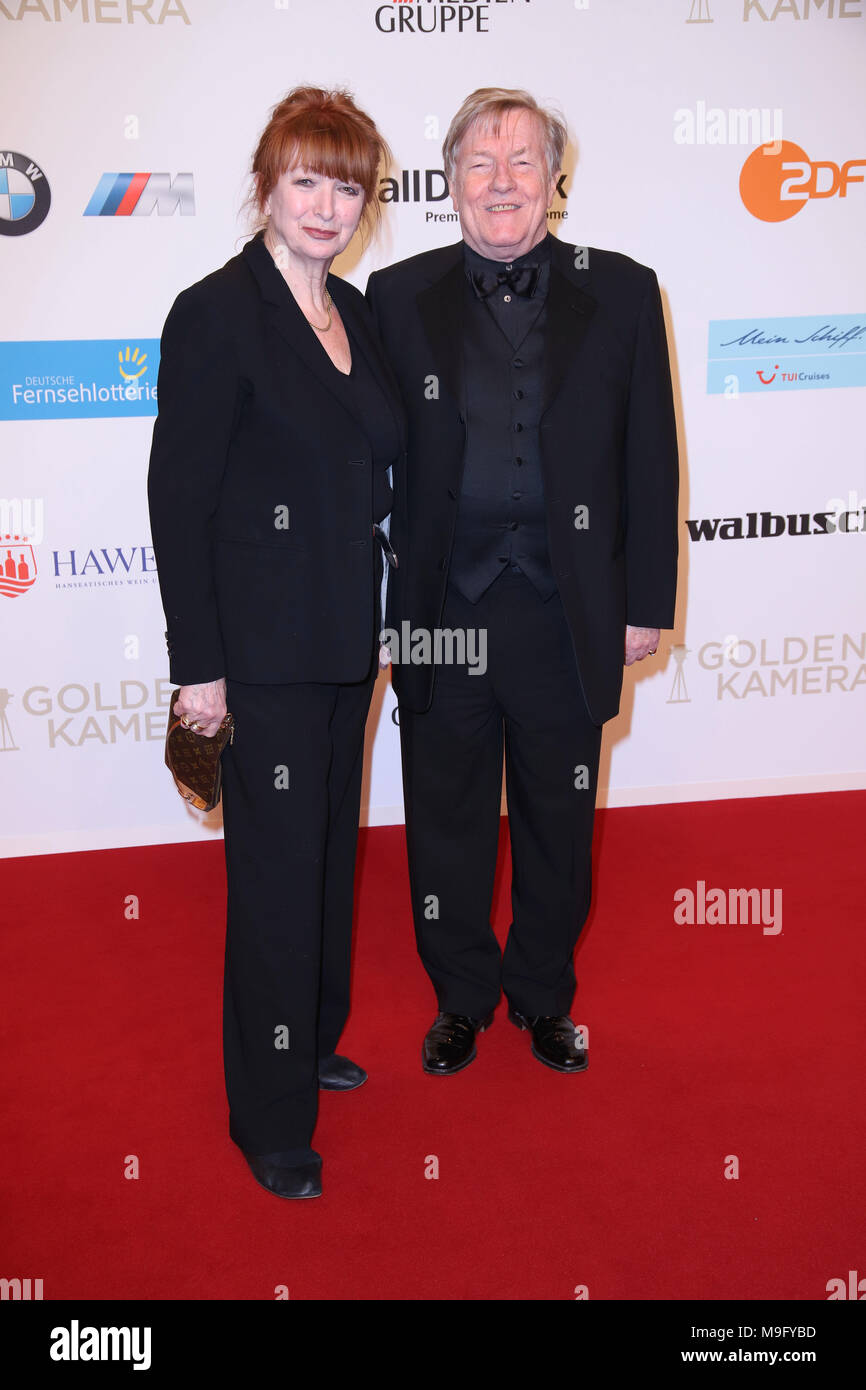 Goldene Kamera (Golden Camera Awards) 2018 at Messe Hamburg. Featuring:  Manfred Zapatka mit Frau Margarete Where: Hamburg, Germany When: 23 Feb  2018 Credit: Becher/WENN.com Stock Photo - Alamy