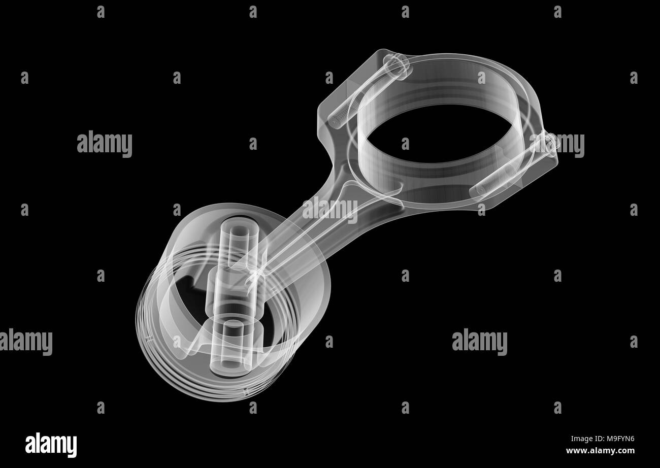 Engine piston xray, isolated Stock Photo Alamy