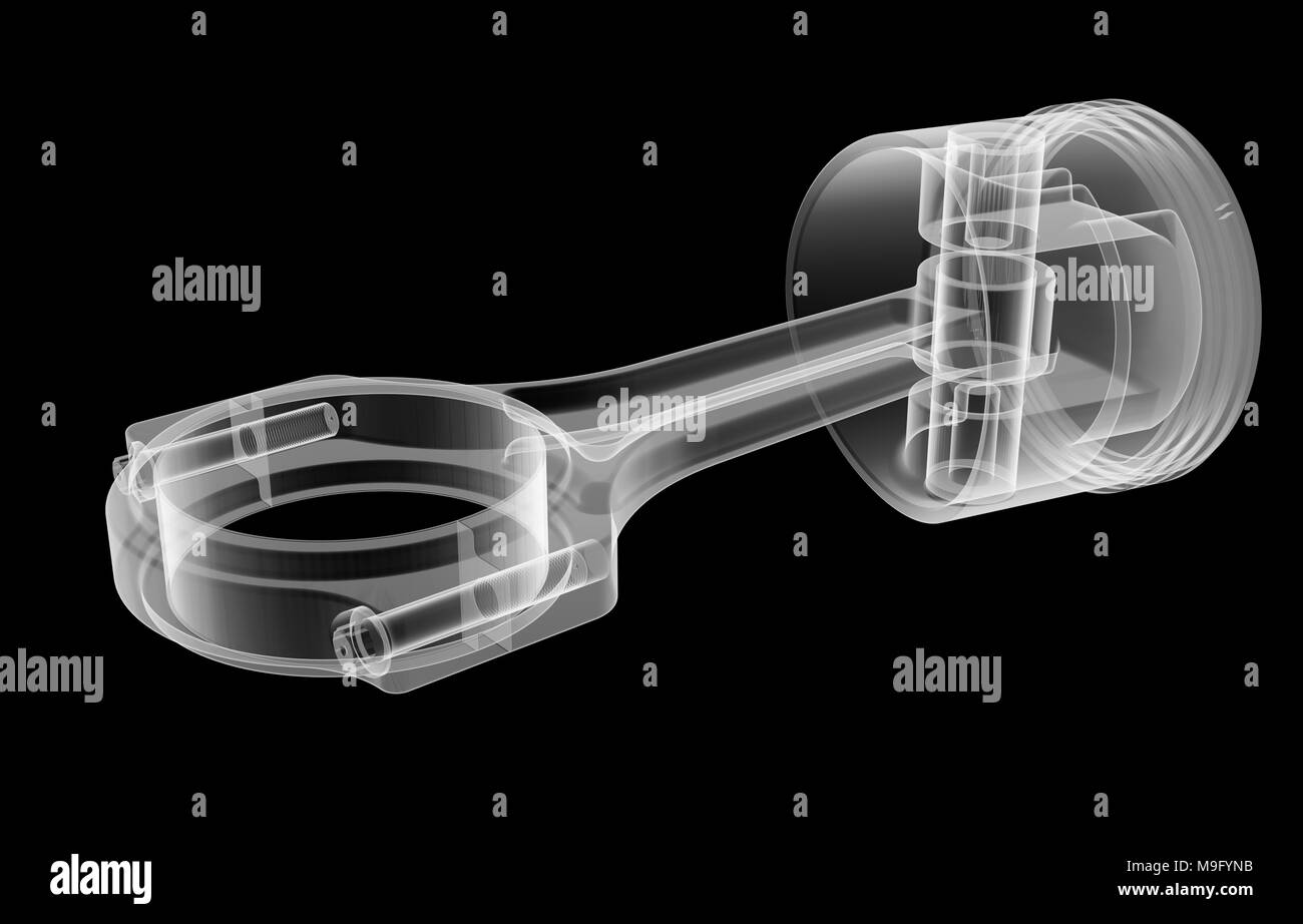 Engine piston xray, isolated Stock Photo Alamy