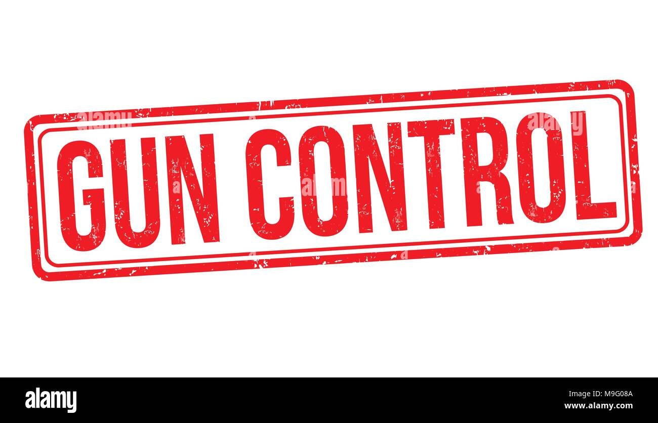 Gun control grunge rubber stamp on white background, vector illustration Stock Vector