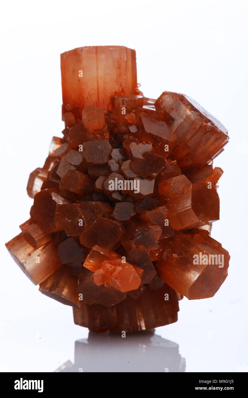 Aragonite and calcite mineral stone rock geology Stock Photo