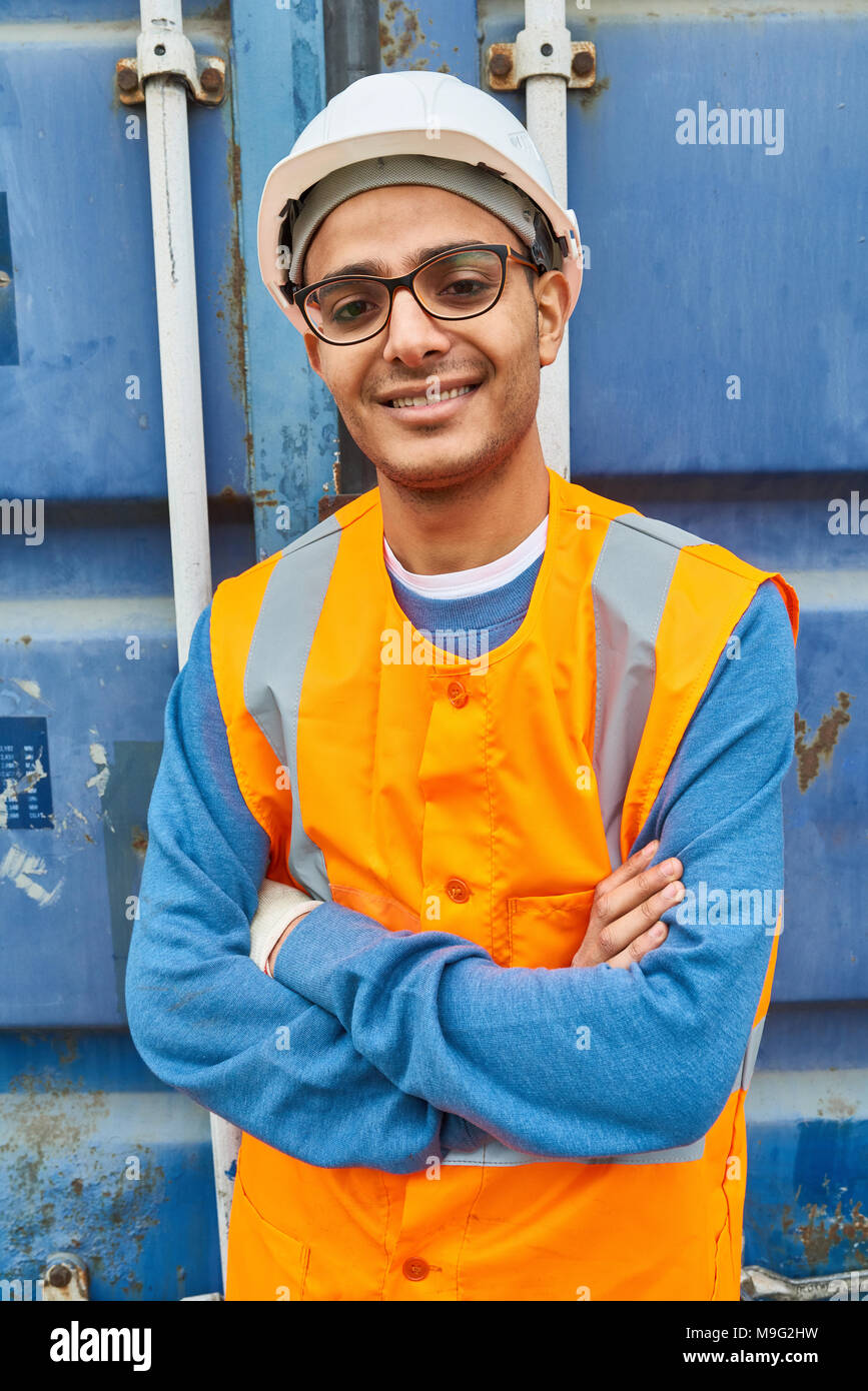 Young Middle-Eastern Worker Stock Photo