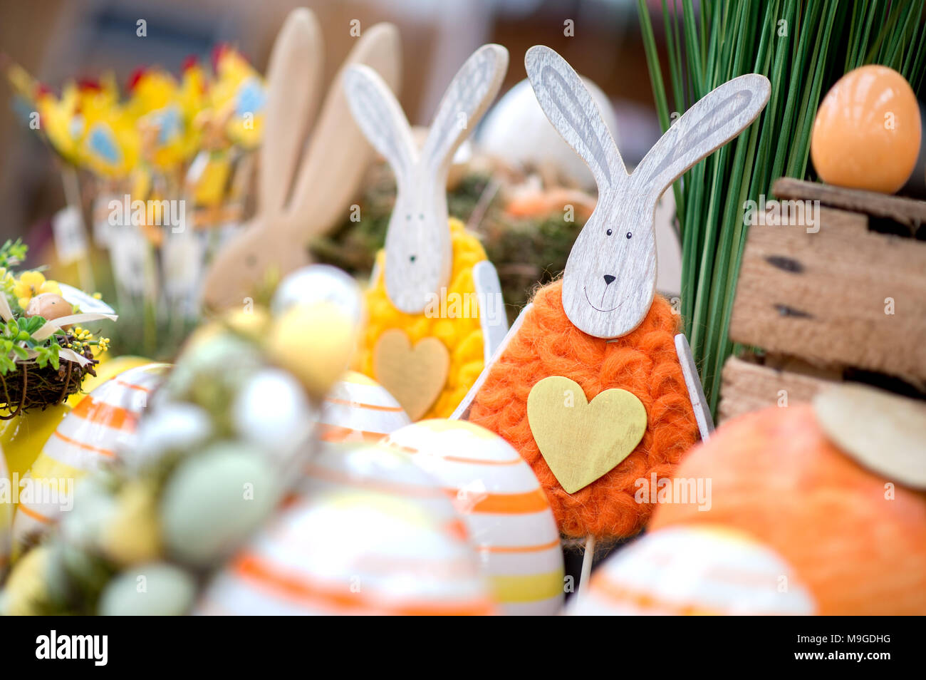 26 March 2018 Germany Isernhagen Easter Decorations For Sale At