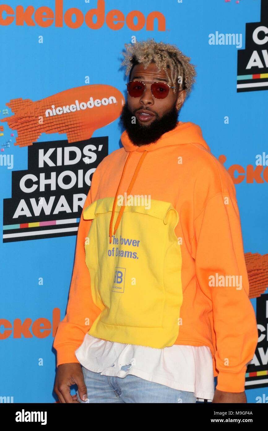 Odell Beckham Jr At Arrivals For Nickelodeon S 18 Kids Choice Awards Part 2 The Forum Inglewood Ca March 24 18 Photo By Priscilla Grant Everett Collection Stock Photo Alamy