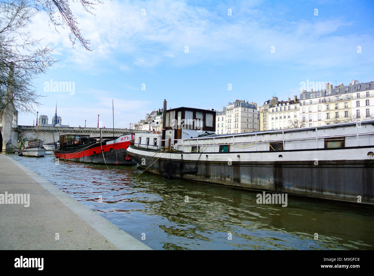 riverside seine river, paris, france Stock Photo