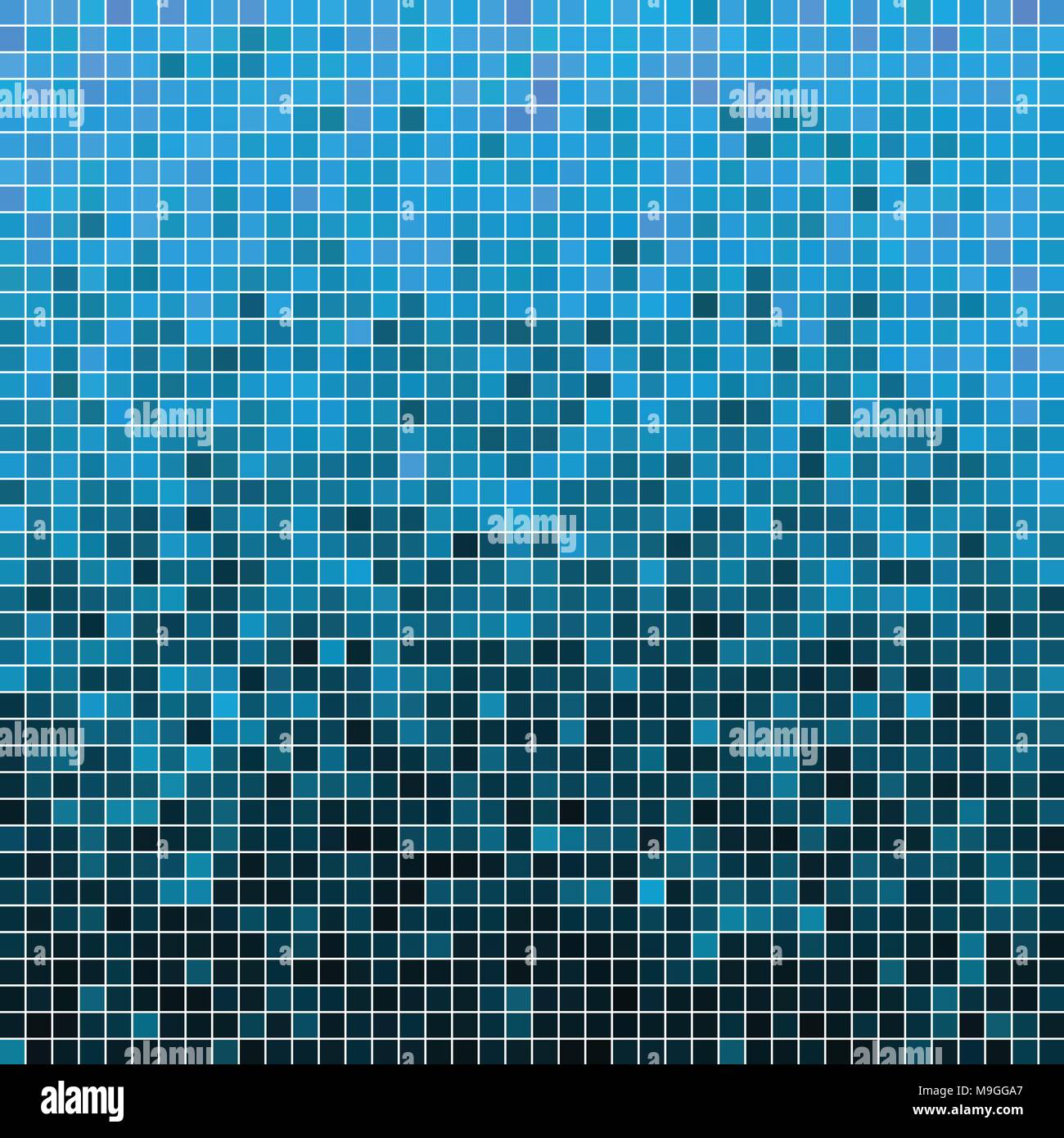 abstract vector square pixel mosaic background - blue Stock Vector ...