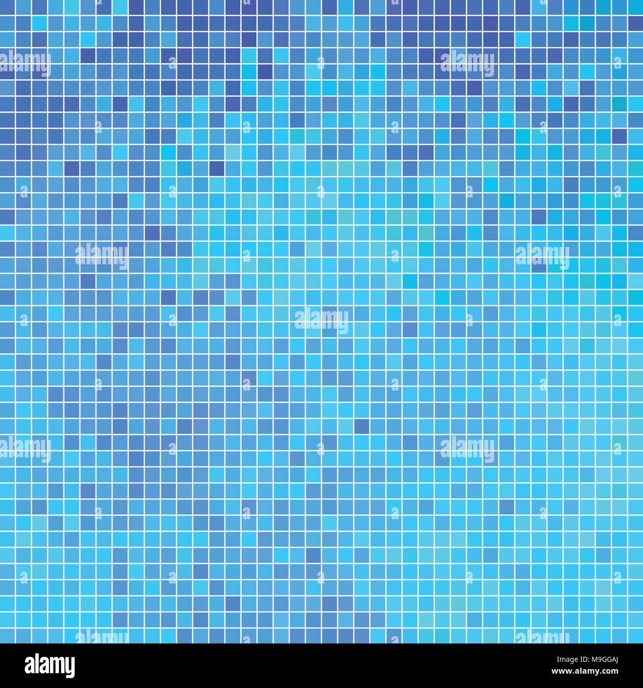 abstract vector square pixel mosaic background - blue Stock Vector ...
