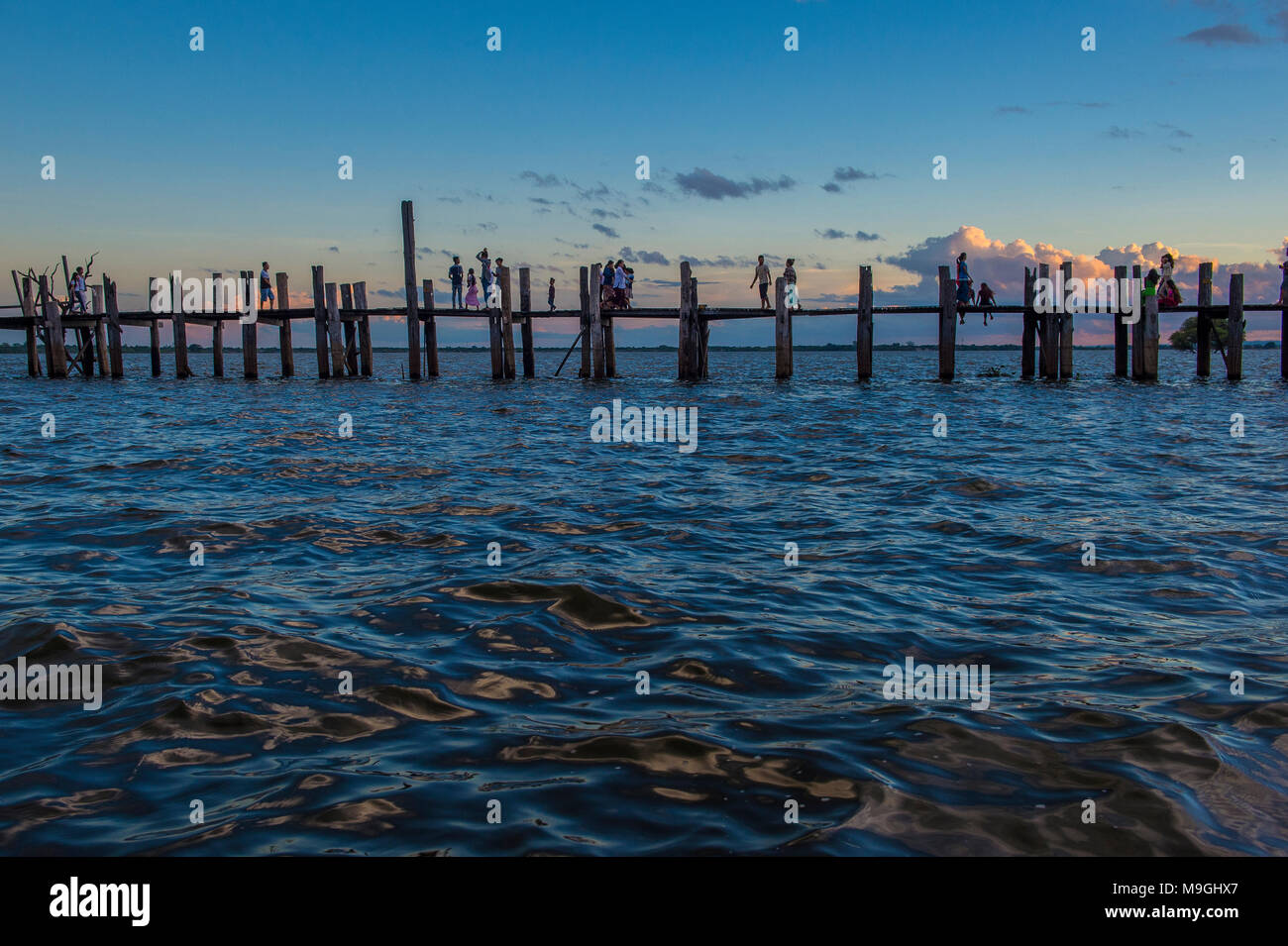 The U Bein Bridge in Amarapura Myanmar Stock Photo - Alamy
